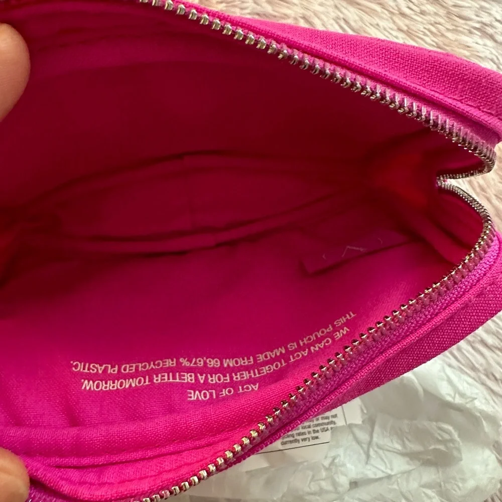 Valentino beauty bag with V logo zipper charm